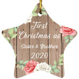 First Christmas As Sister & Brother 2020 - Star Ornament B