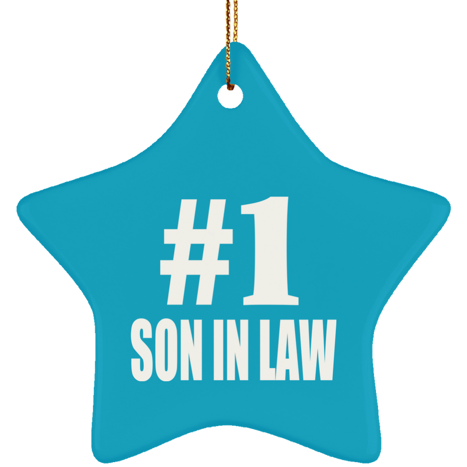 Number One #1 Son In Law - Star Ornament