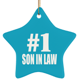 Number One #1 Son In Law - Star Ornament