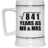 29th Anniversary Square Root of 841 Years As Mr & Mrs - Beer Stein