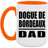 Dogue De Bordeaux Dad - 15oz Accent Mug Orange