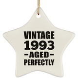 31st Birthday Vintage 1993 Aged Perfectly - Star Ornament