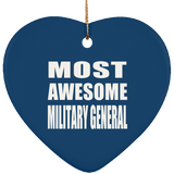 Most Awesome Military General - Heart Ornament