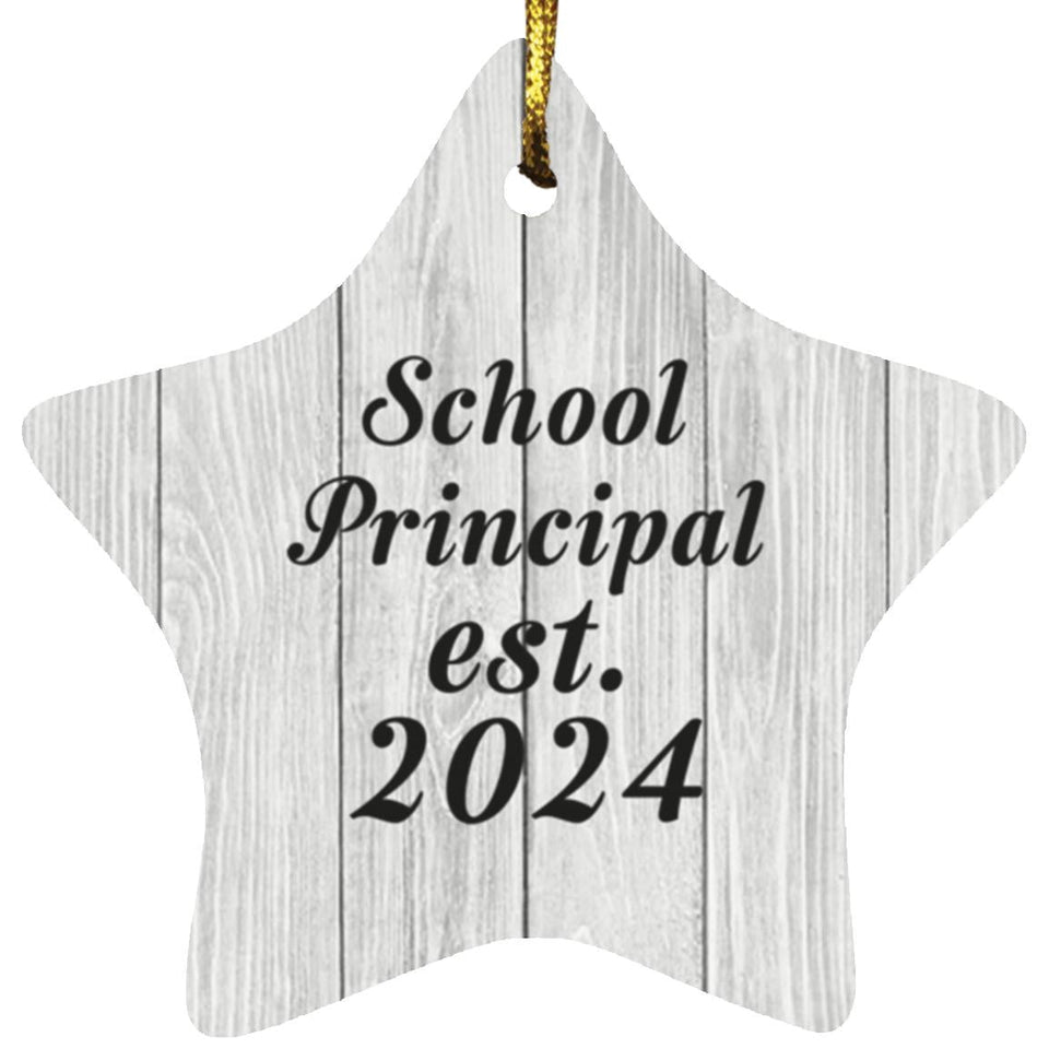 School Principal Established Est. 2024 - Star Ornament F