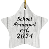 School Principal Established Est. 2024 - Star Ornament F