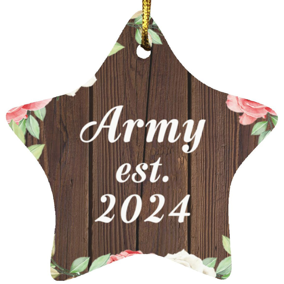 Army Established Est. 2024 - Star Ornament A