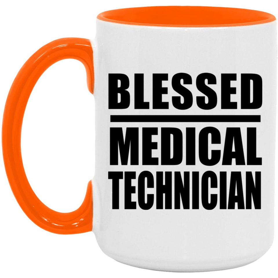Blessed Medical Technician - 15oz Accent Mug Orange