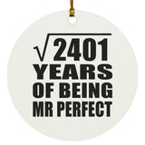 49th Anniversary Square Root of 2401 Years of Mr Perfect - Circle Ornament