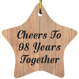 98th Anniversary Cheers To 98 Years Together - Star Ornament C