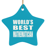 World's Best Mathematician - Star Ornament