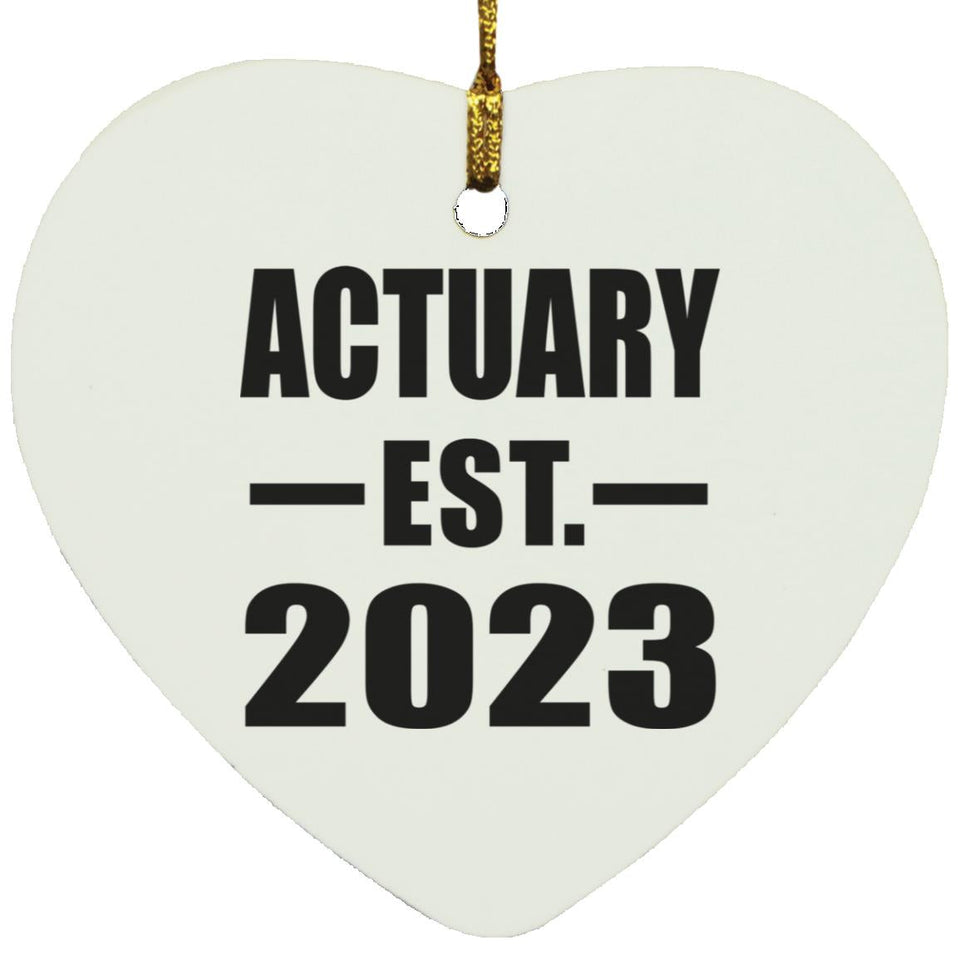 Actuary Established EST. 2023 - Heart Ornament