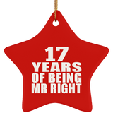 17th Anniversary 17 Years Of Being Mr Right - Star Ornament
