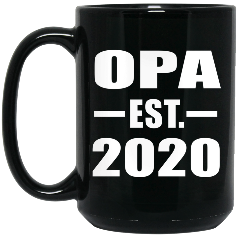Opa Established EST. 2020 - 15oz Coffee Mug Black