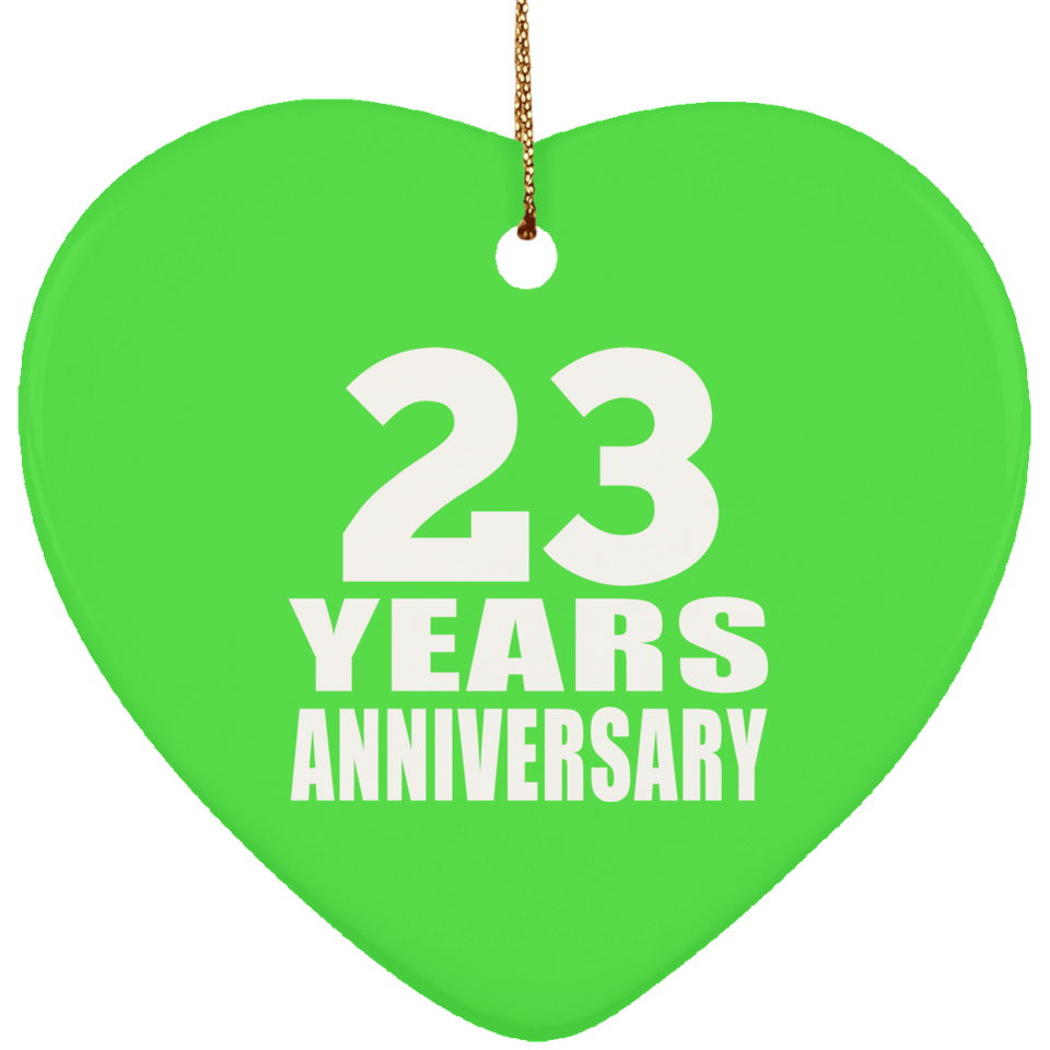 23rd Anniversary 23 Years - Heart Ornament