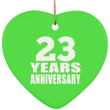 23rd Anniversary 23 Years - Heart Ornament