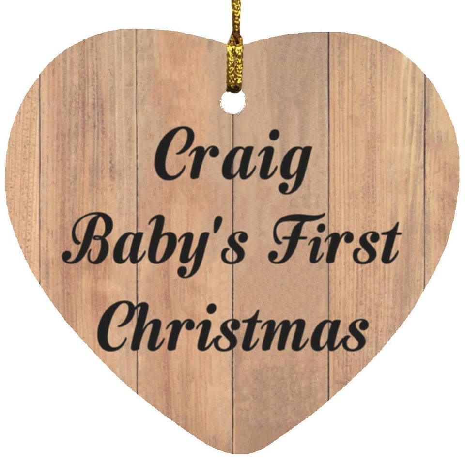 Craig Baby's First Christmas - Heart Ornament C
