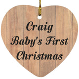 Craig Baby's First Christmas - Heart Ornament C