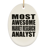 Most Awesome Market Research Analyst - Oval Ornament