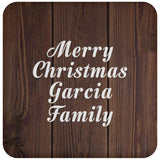 Merry Christmas Garcia Family - Drink Coaster D