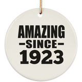 101st Birthday Amazing Since 1923 - Circle Ornament
