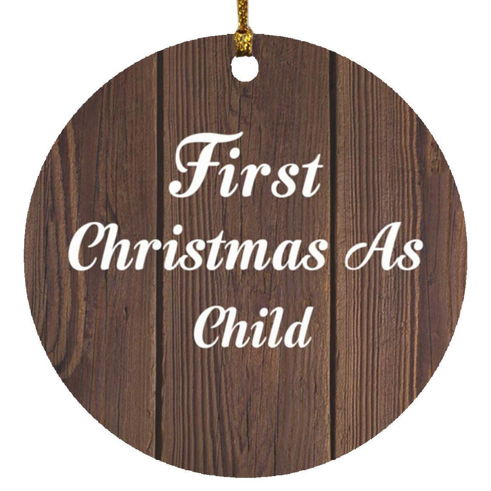 First Christmas As Child - Circle Ornament D