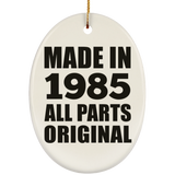 39th Birthday Made in 1985 All Parts Original - Oval Ornament