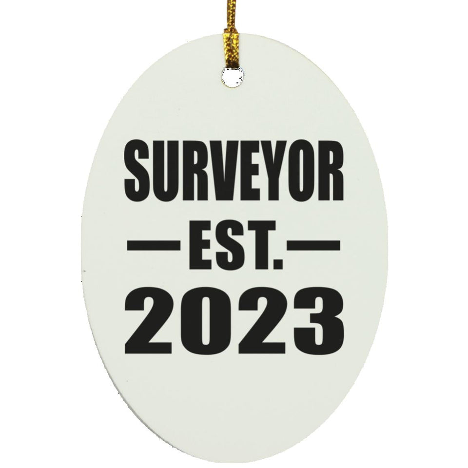 Surveyor Established EST. 2023 - Oval Ornament