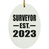 Surveyor Established EST. 2023 - Oval Ornament