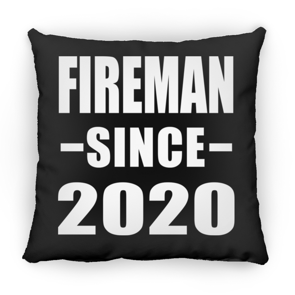 Fireman Since 2020 - Throw Pillow Black