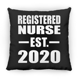 Registered Nurse Established EST. 2020 - Throw Pillow Black