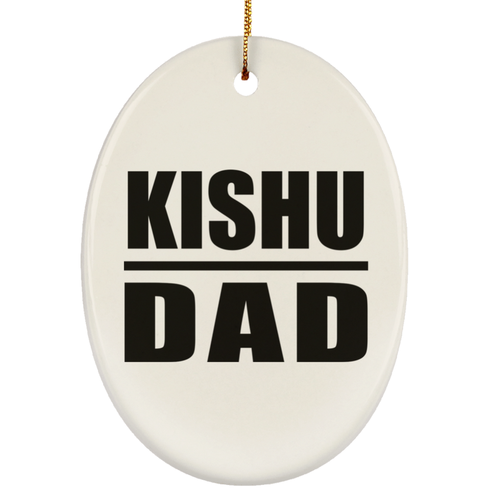 Kishu Dad - Oval Ornament