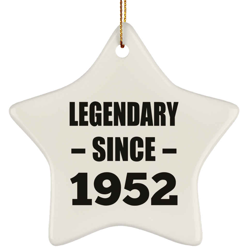 72nd Birthday Legendary Since 1952 - Star Ornament
