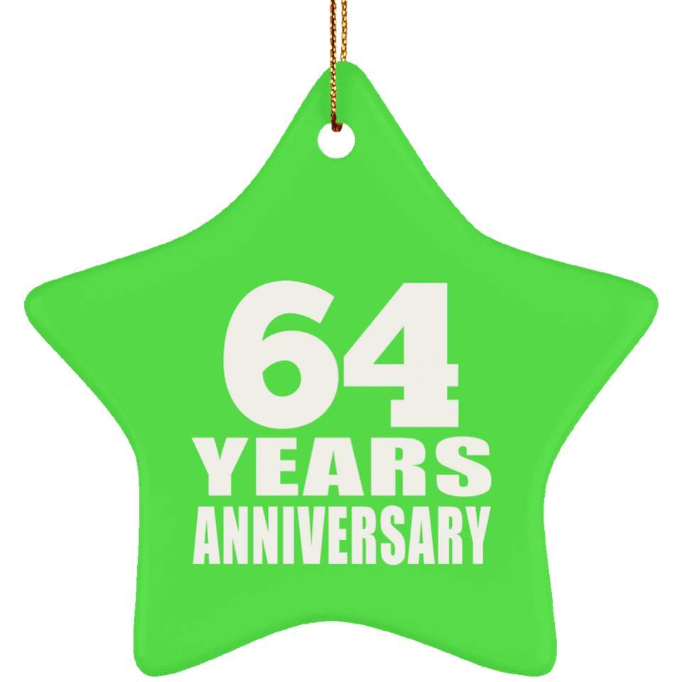 64th Anniversary 64 Years - Star Ornament