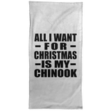 All I Want For Christmas Is My Chinook - Hand Towel