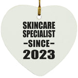 Skincare Specialist Since 2023 - Heart Ornament