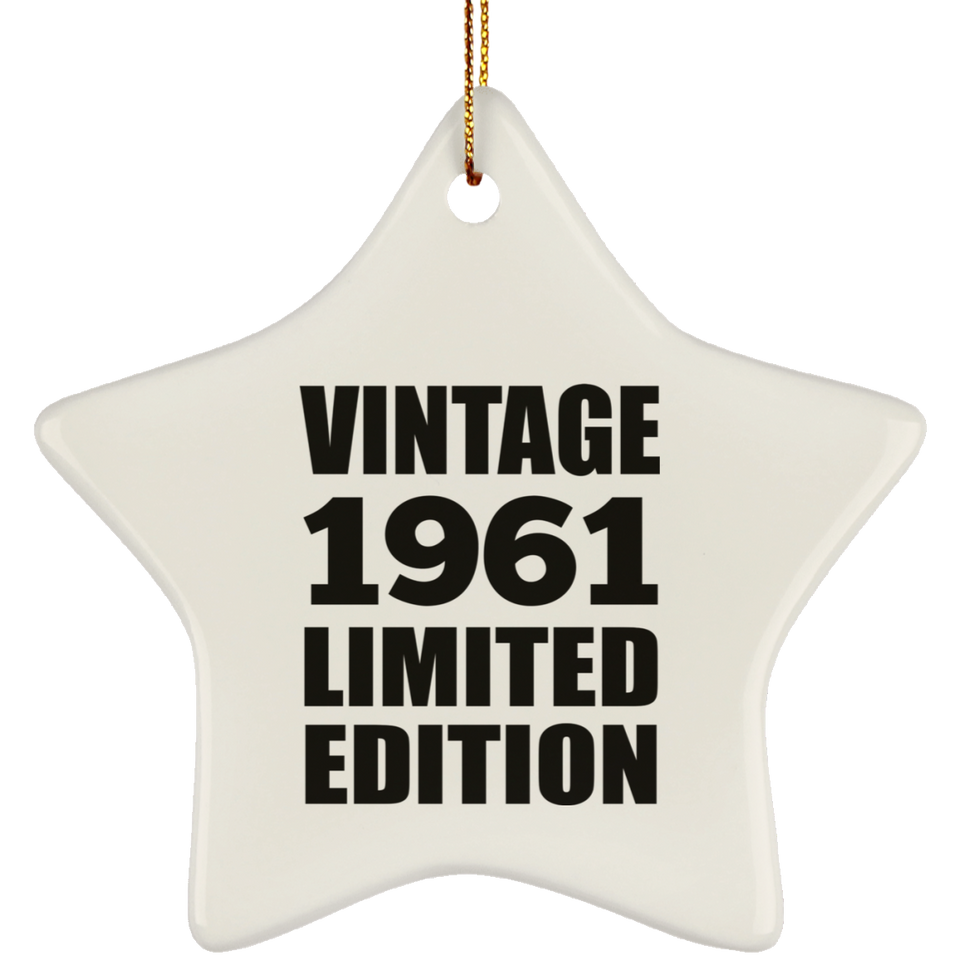 63rd Birthday Vintage 1961 Limited Edition - Star Ornament