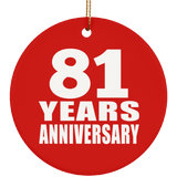 81st Anniversary 81 Years Anniversary - Circle Ornament