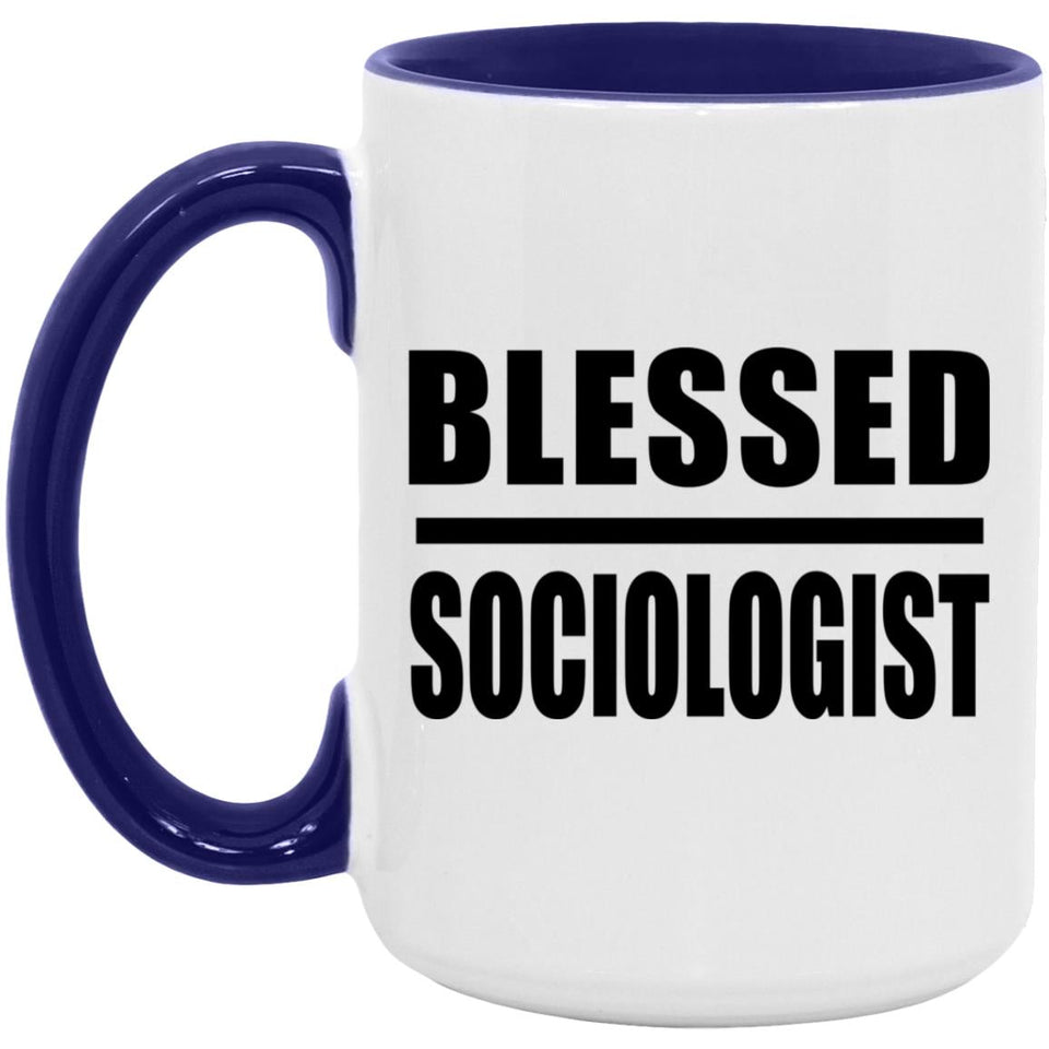 Blessed Sociologist - 15oz Accent Mug Purple