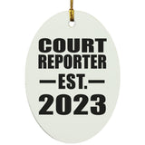 Court Reporter Established EST. 2023 - Oval Ornament
