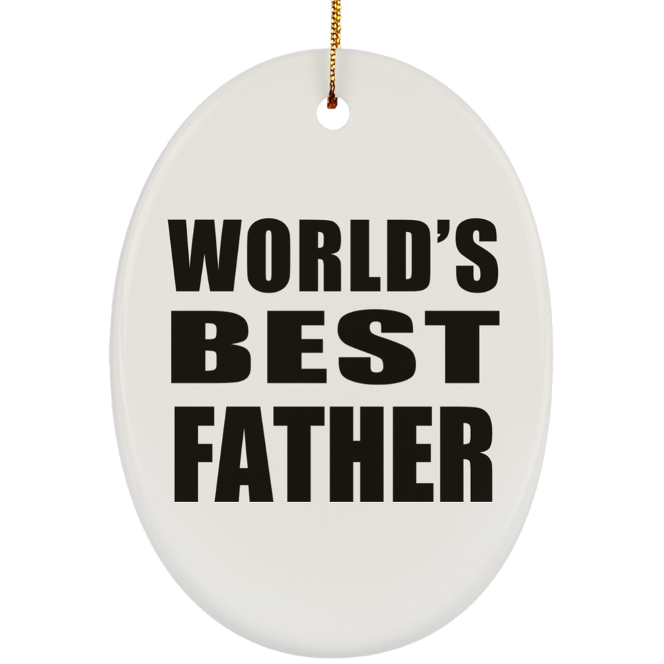 World's Best Father - Oval Ornament