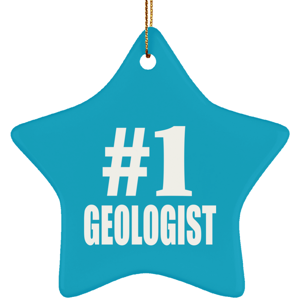 Number One #1 Geologist - Star Ornament