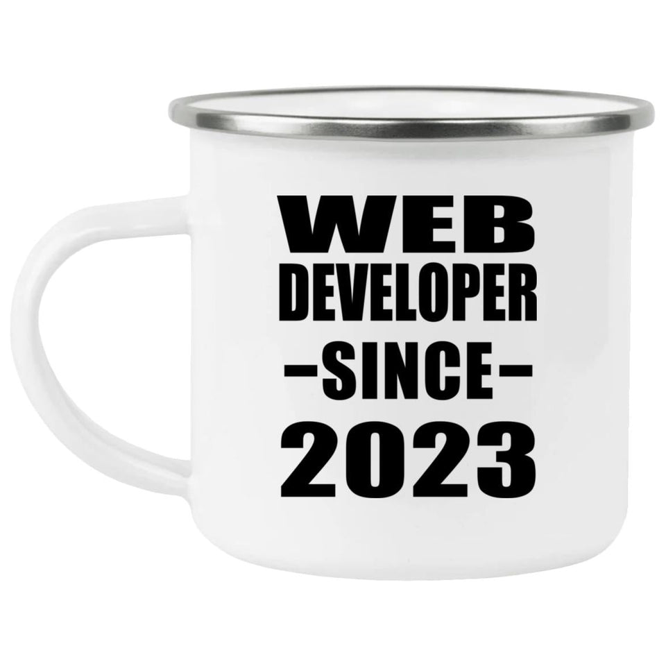 Web Developer Since 2023 - 12oz Camping Mug