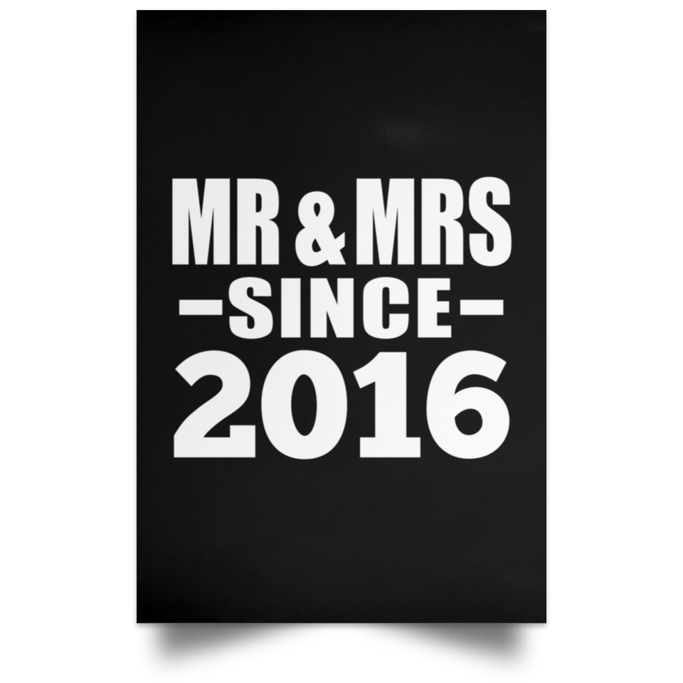 8th Anniversary Mr & Mrs Since 2016 - Poster Portrait