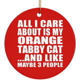 All I Care About Is My Orange Tabby Cat - Circle Ornament