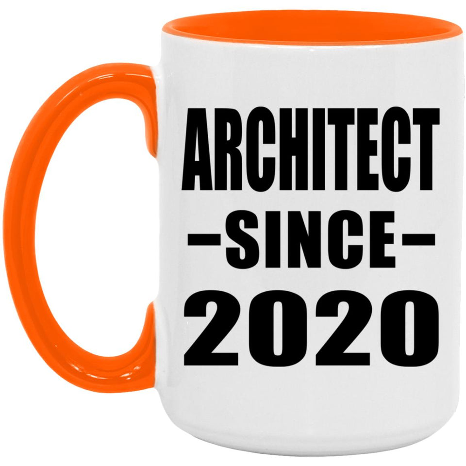 Architect Since 2020 - 15oz Accent Mug Orange