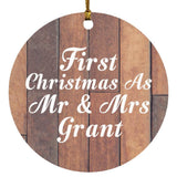 First Christmas As Mr & Mrs Grant - Circle Ornament E