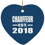 Chauffeur Established EST. 2018 - Heart Ornament