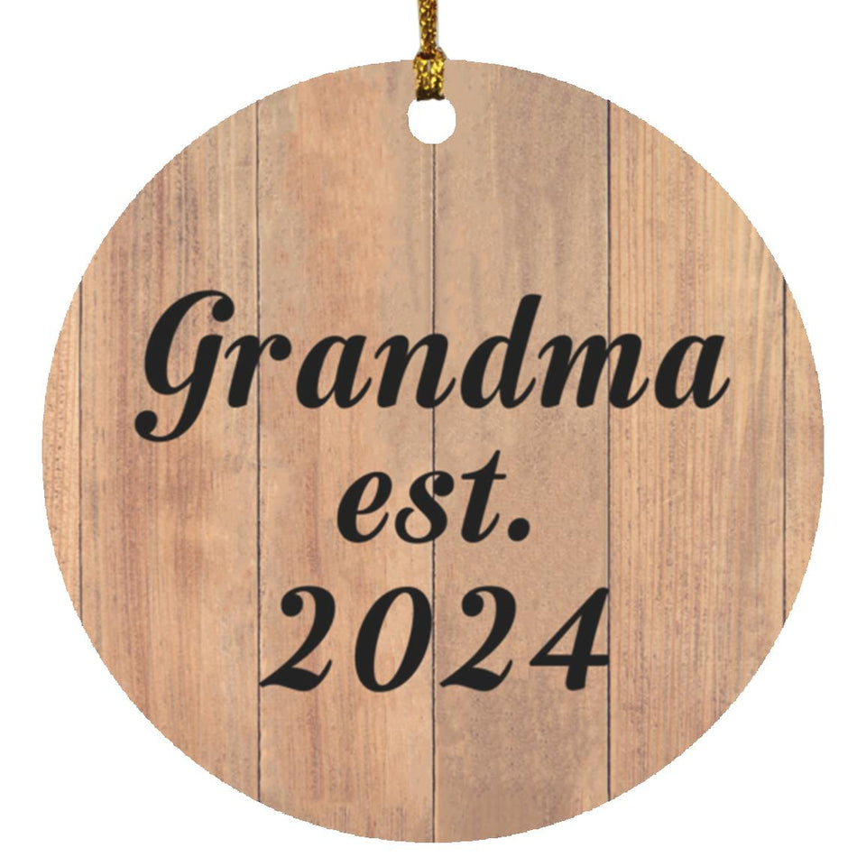 Grandma Established EST. 2024 - Circle Ornament C