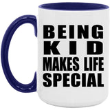 Being Kid Makes Life Special - 15oz Accent Mug Purple