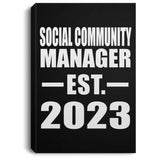Social Community Manager Established EST. 2023 - Canvas Portrait